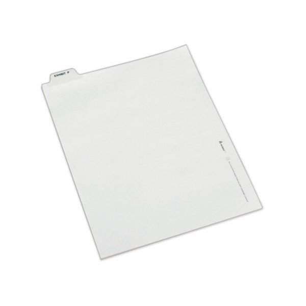 Avery-Style Preprinted Legal Bottom Tab Dividers, 26-Tab, Exhibit P, 11 x 8.5, White, 25 Pack For Discount
