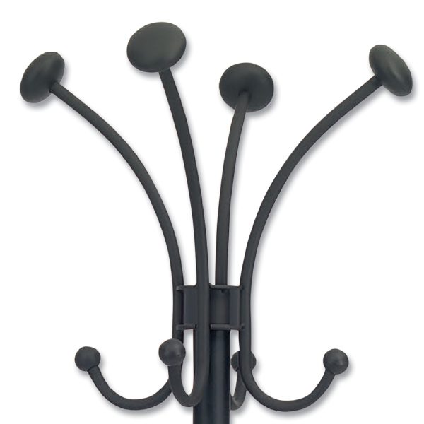 Viena Coat Stand, Eight Knobs, Steel, 16w x 16d x 70.5h, Black on Sale - Image 2