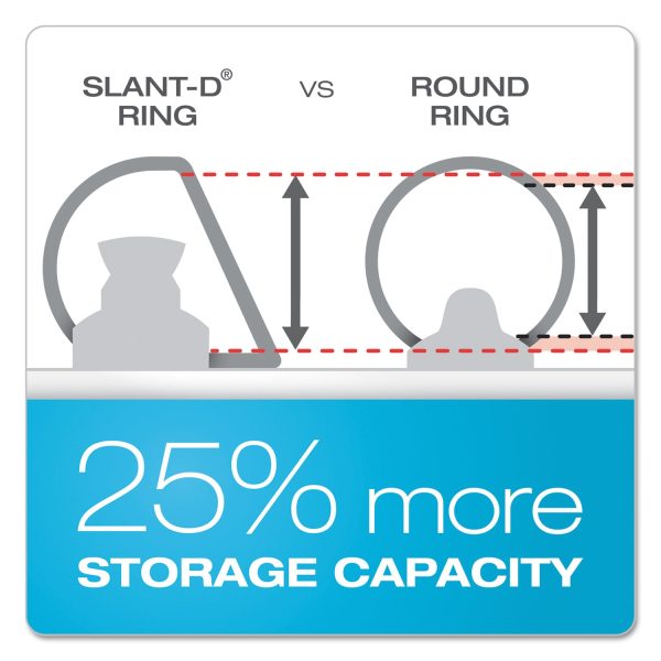 ClearVue Slant-D Ring Binder, 3 Rings, 1  Capacity, 11 x 17, White Online - Image 5
