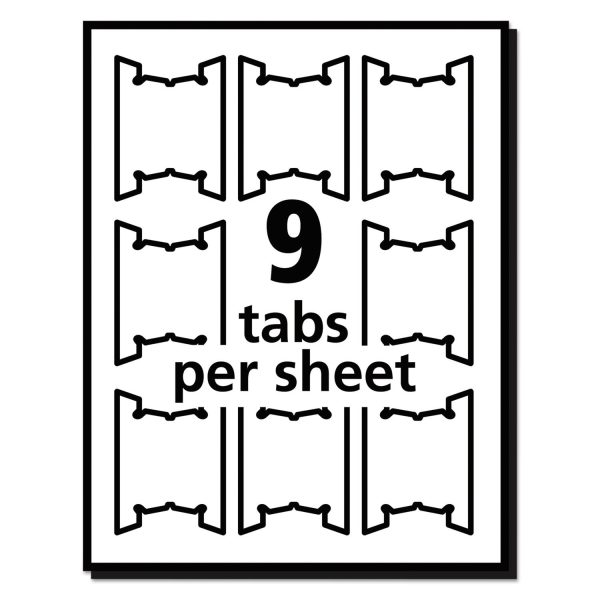 Laser Printable Hanging File Tabs, 1 5-Cut, White, 2.06  Wide, 90 Pack Online - Image 5