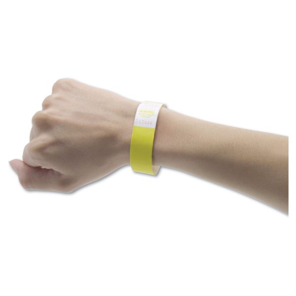 Crowd Management Wristbands, Sequentially Numbered, 9.75  x 0.75 , Yellow, 500 Pack Cheap - Image 2