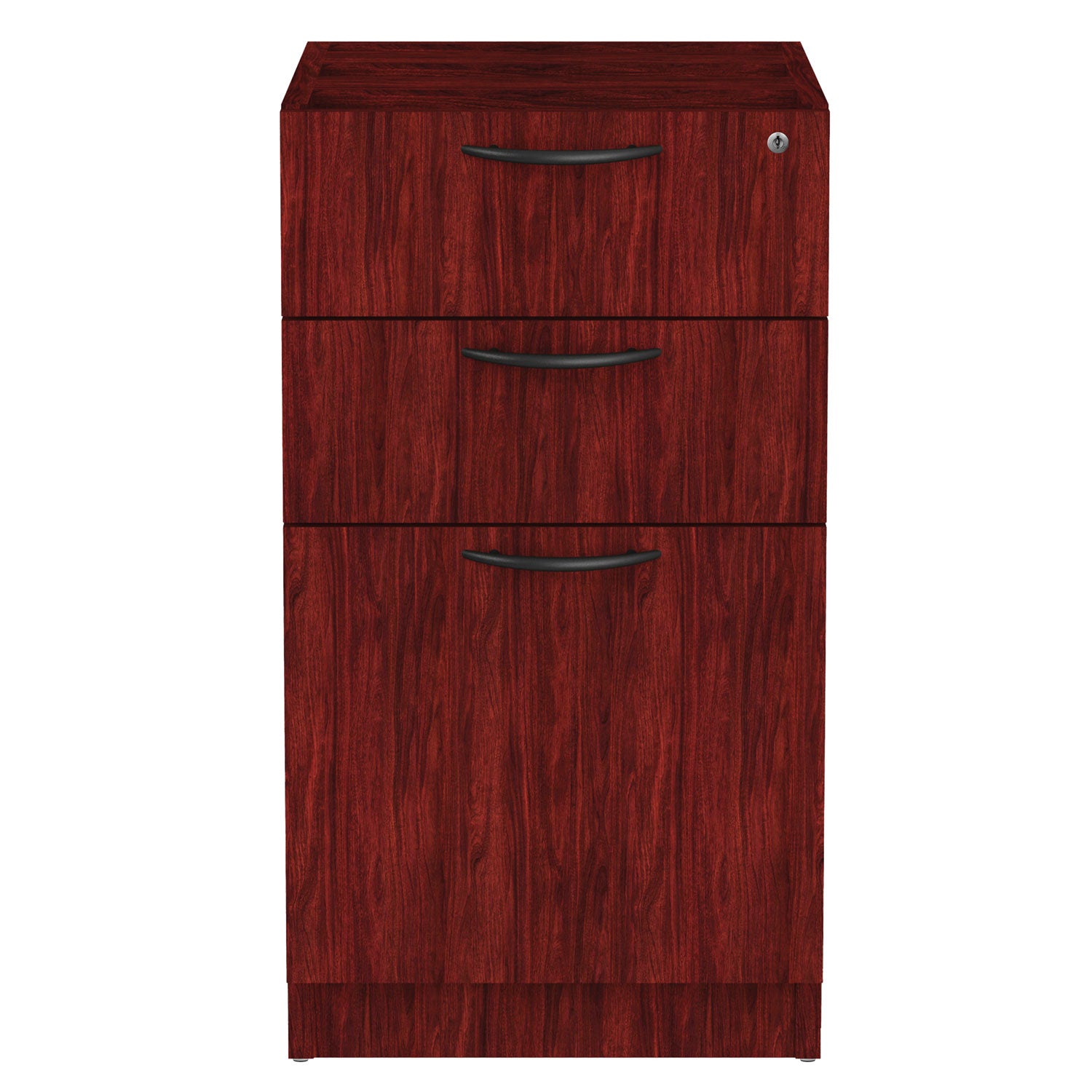 Alera Valencia Series Full Pedestal File, Left Right, 3-Drawers: Box Box File, Legal Letter, Mahogany, 15.63  x 20.5  x 28.5 Discount