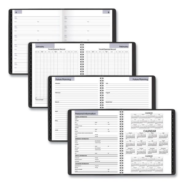 DayMinder Executive Weekly Monthly Refillable Planner, 8.75 x 7, Black Cover, 12-Month (Jan to Dec): 2024 Discount - Image 5