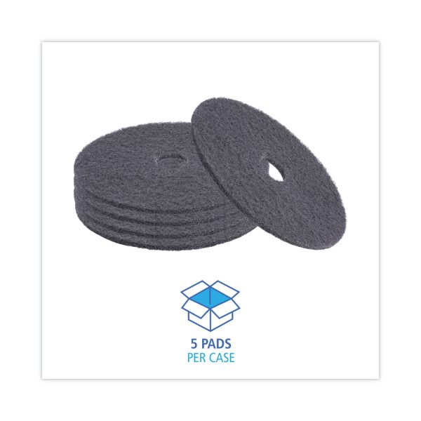 High Performance Stripping Floor Pads, 20  Diameter, Black, 5 Carton For Discount - Image 3