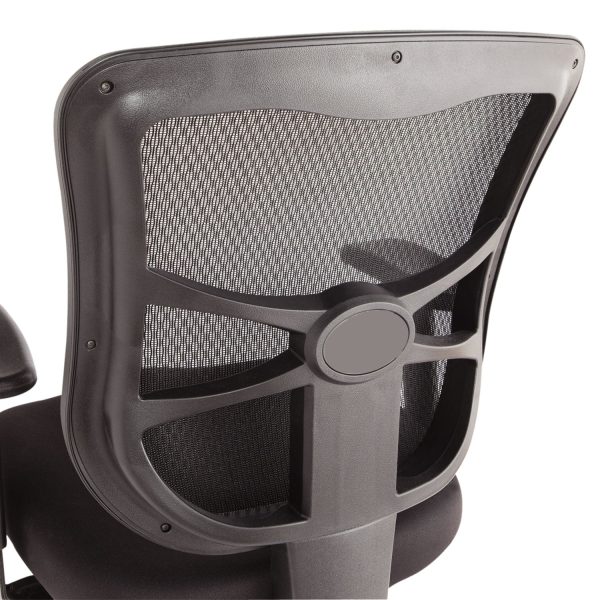 Alera Elusion Series Mesh Mid-Back Multifunction Chair, Prem Fabric, Supports Up to 275 lb, 17.7  to 21.4  Seat Height, Black For Sale - Image 2