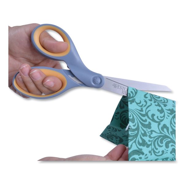 Titanium Bonded Scissors, 8  Long, 3.5  Cut Length, Gray Yellow Straight Handle Online Sale - Image 4