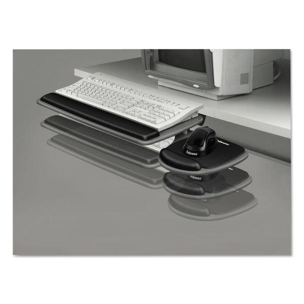 Adjustable Standard Keyboard Platform, 20.25w x 11.13d, Graphite Black Online Sale - Image 2