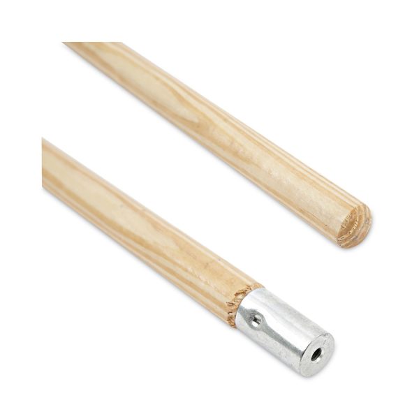 Lie-Flat Screw-In Mop Handle, Lacquered Wood, 1.13  dia x 54 , Natural Online Sale - Image 4