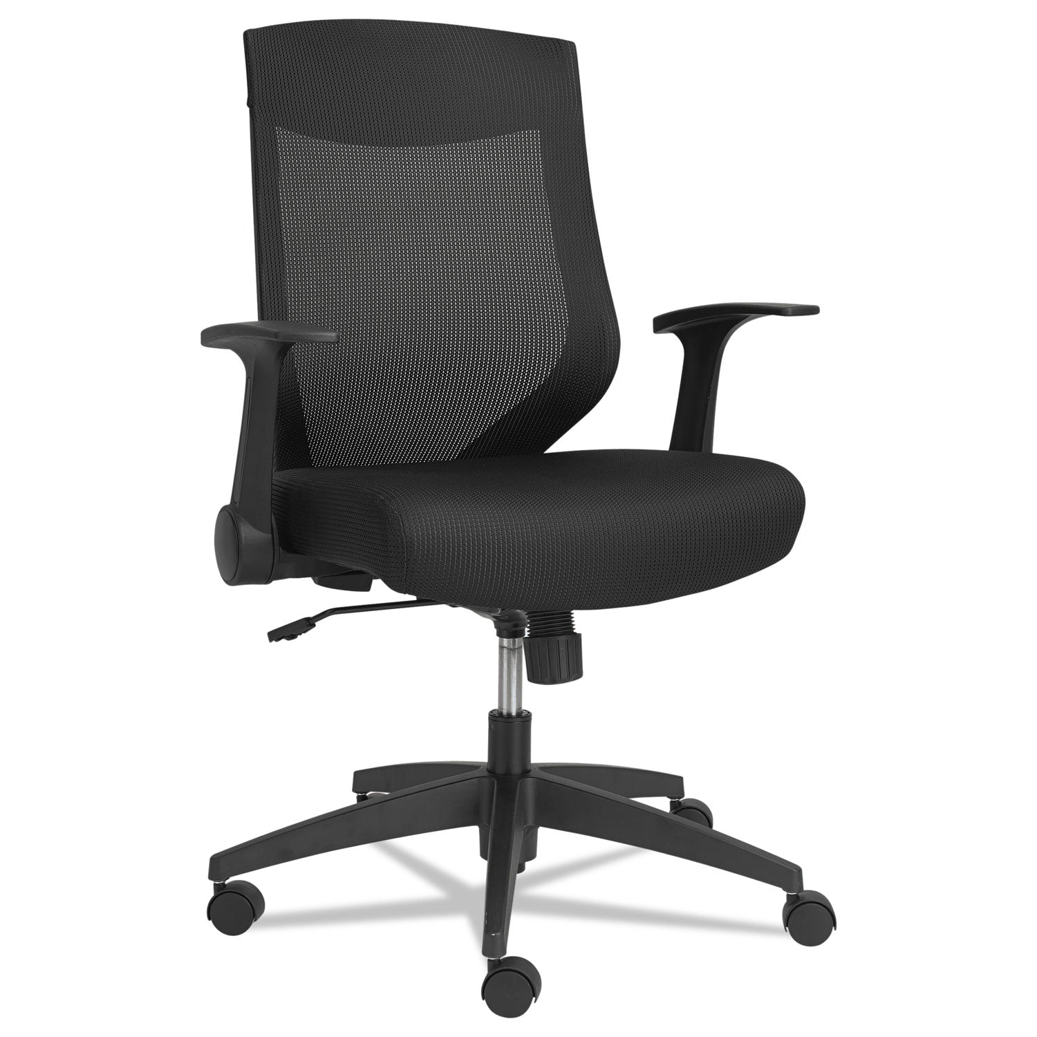 Alera EB-K Series Synchro Mid-Back Flip-Arm Mesh Chair, Supports Up to 275 lb, 18.5 to 22.04  Seat Height, Black Cheap
