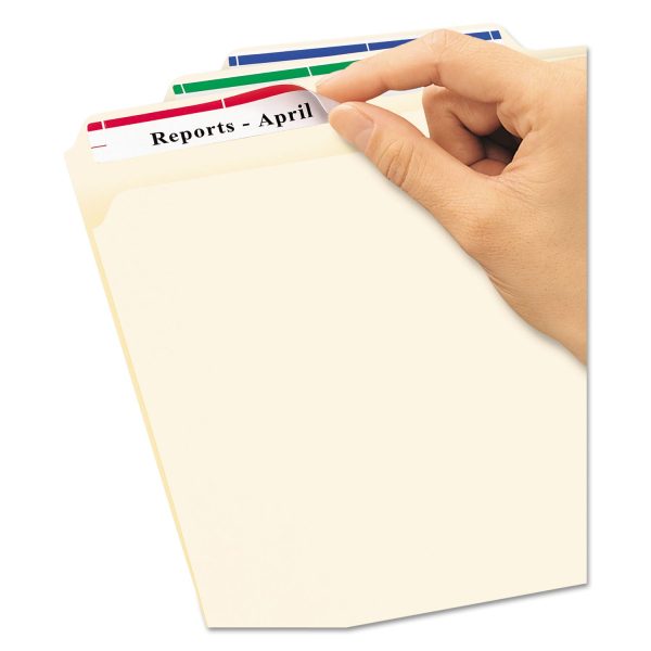 Removable File Folder Labels with Sure Feed Technology, 0.66 x 3.44, White, 30 Sheet, 25 Sheets Pack For Sale - Image 2