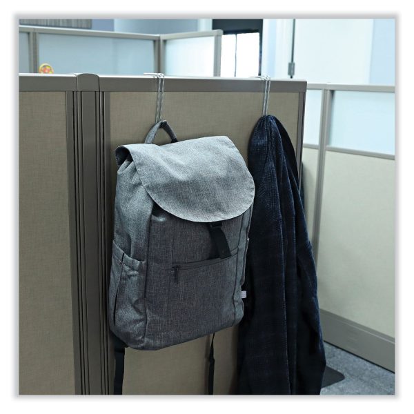 Single Sided Partition Garment Hook, Steel, 0.5 x 3.13 x 4.75, Over-the-Door Over-the-Panel Mount, Silver, 2 Pack Fashion - Image 5