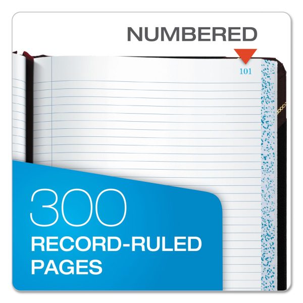 Extra-Durable Bound Book, Single-Page Record-Rule Format, Black Maroon Gold Cover, 10.13 x 7.78 Sheets, 300 Sheets Book Fashion - Image 3