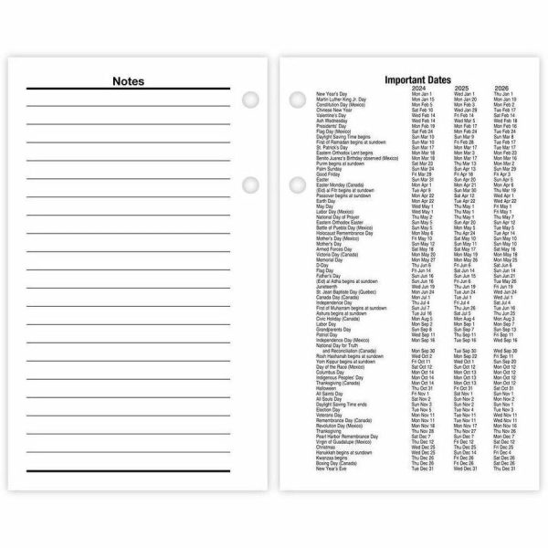 At-A-Glance Financial Desk Calendar Refill - Standard Size - Julian Dates - Daily - 12 Month - January 2024 - December 2024 - 1 Day Double Page Layout - 3 1 2  x 6  White Sheet - Desktop - White - Flexible, Reference Calendar - 1 Each Online - Image 4