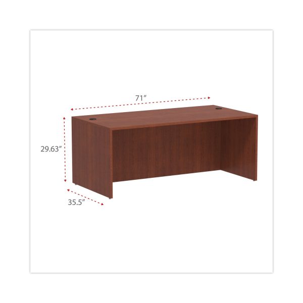 Alera Valencia Series Straight Front Desk Shell, 71  x 35.5  x 29.63 , Medium Cherry For Cheap - Image 2