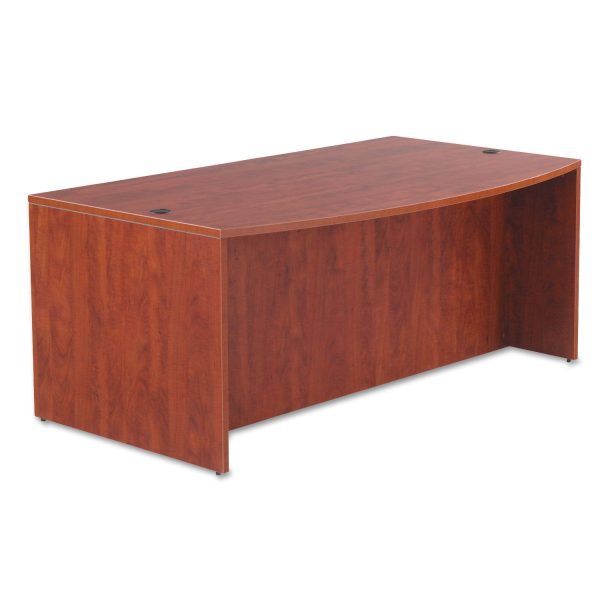 Alera Valencia Series Bow Front Desk Shell, 71  x 41.38  x 29.63 , Medium Cherry Online now - Image 2