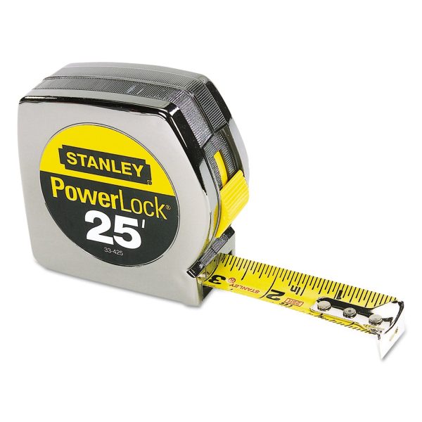 Powerlock II Power Return Rule, 1  x 25 ft, Chrome Yellow Online now
