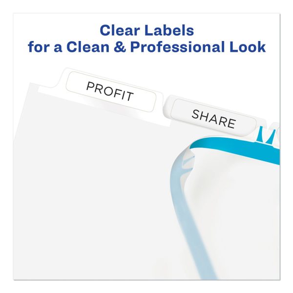 Print and Apply Index Maker Clear Label Plastic Dividers w Printable Label Strip, 5-Tab, 11 x 8.5, Frosted Clear Tabs, 5 Sets Fashion - Image 3
