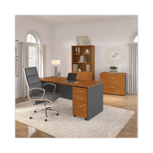Series C Collection Desk Shell, 71.13  x 29.38  x 29.88 , Natural Cherry Graphite Gray Discount - Image 3
