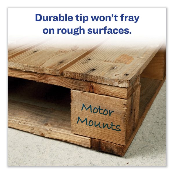 MARKS A LOT Large Desk-Style Permanent Marker, Broad Chisel Tip, Blue, Dozen (8886) Online now - Image 5