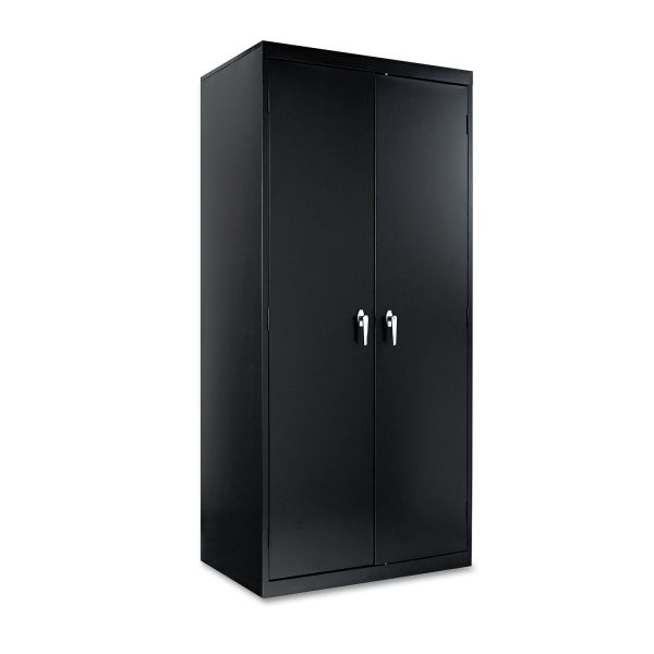 Assembled 78  High Heavy-Duty Welded Storage Cabinet, Four Adjustable Shelves, 36w x 24d, Black Online now - Image 2