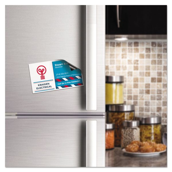 Magnetic Business Cards, Inkjet, 2 x 3.5, White, 30 Cards, 10 Cards Sheet, 3 Sheets Pack Cheap - Image 3