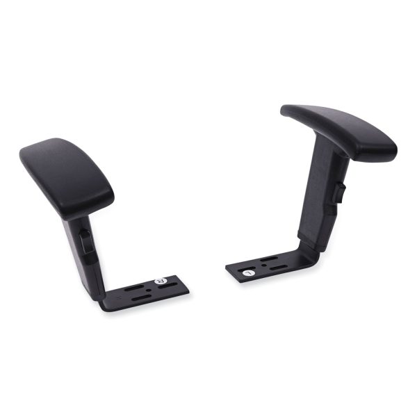 Optional Height-Adjustable T-Arms for Alera Essentia and Interval Series Chairs, Black, 2 Set on Sale