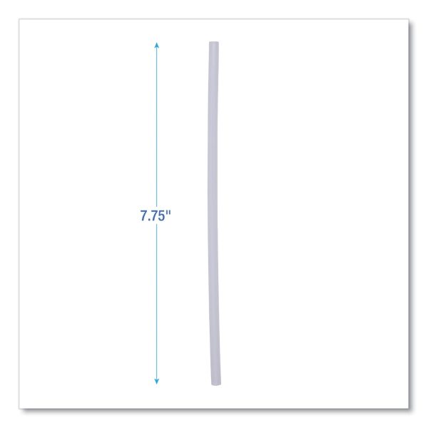 Jumbo Straws, 7.75 , Plastic, Translucent, Unwrapped, 250 Pack, 50 Packs Carton Online now - Image 2