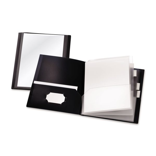 ReportPro 10-Pocket Project Organizer, 8.5 x 11, Clear Black Online Sale