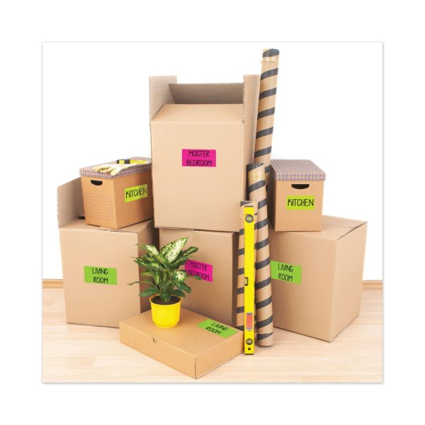 High-Visibility Permanent Laser ID Labels, 2 x 4, Asst. Neon, 150 Pack Online Sale - Image 4