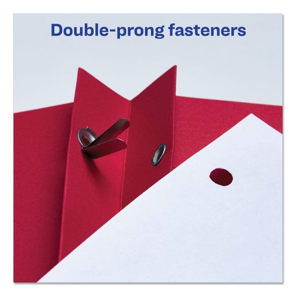 Two-Pocket Folder, Prong Fastener, 0.5  Capacity, 11 x 8.5, Red, 25 Box Fashion - Image 4