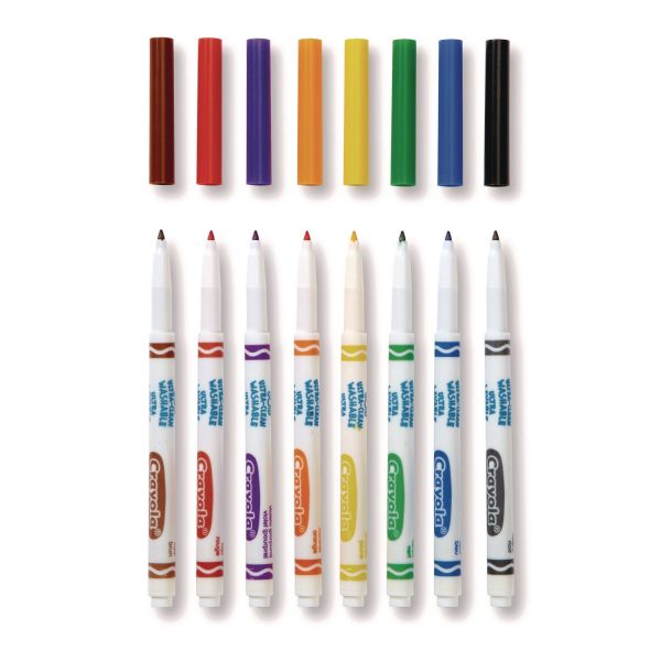 Ultra-Clean Washable Markers, Fine Bullet Tip, Assorted Colors, 8 Pack Online Hot Sale - Image 4
