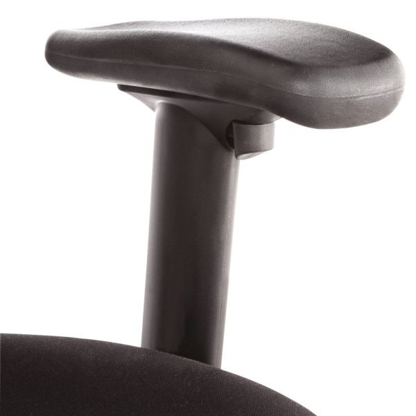 Alera Elusion Series Mesh Mid-Back Multifunction Chair, Prem Fabric, Supports Up to 275 lb, 17.7  to 21.4  Seat Height, Black For Sale - Image 4