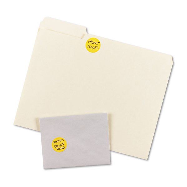 Printable Self-Adhesive Removable Color-Coding Labels, 1.25  dia, Neon Orange, 8 Sheet, 50 Sheets Pack, (5476) For Discount - Image 2