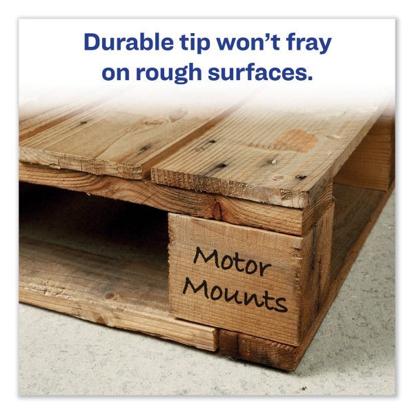 MARKS A LOT Regular Desk-Style Permanent Marker, Broad Chisel Tip, Black, Dozen (7888) Supply - Image 4