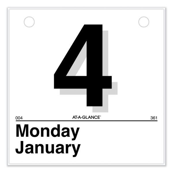 Today Is Daily Wall Calendar Refill, 6 x 6, White Sheets, 12-Month (Jan to Dec): 2024 Cheap