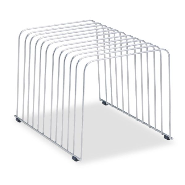Wire Desktop Organizer, 11 Sections, Letter to Legal Size Files, 9  x 11.38  x 8 , Silver Online Hot Sale
