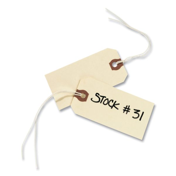 Strung Shipping Tags, 11.5 pt Stock, 6.25 x 3.13, Manila, 1,000 Box Cheap - Image 5