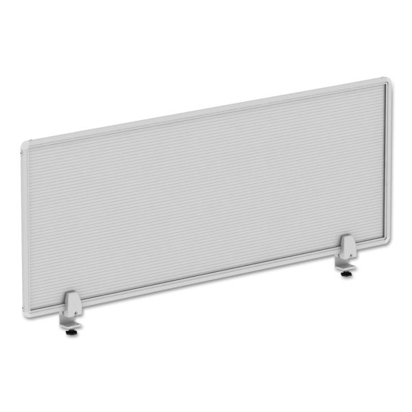Polycarbonate Privacy Panel, 47w x 0.5d x 18h, Silver Clear For Sale