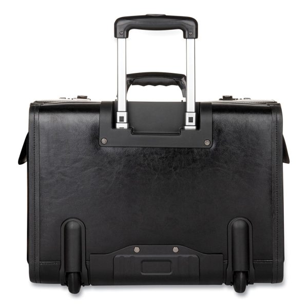 Catalog Case on Wheels, Fits Devices Up to 17.3 , Leather, 19 x 9 x 15.5, Black Online now - Image 2