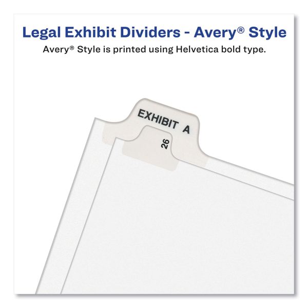 Avery-Style Preprinted Legal Bottom Tab Dividers, 26-Tab, Exhibit V, 11 x 8.5, White, 25 Pack Online - Image 5