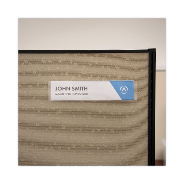 Panel Wall Sign Name Holder, Acrylic, 9 x 2, Clear Online now - Image 5