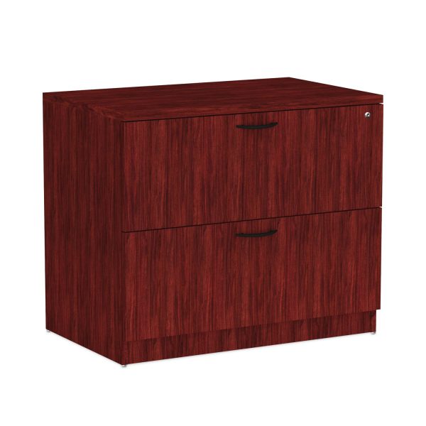 Alera Valencia Series Lateral File, 2 Legal Letter-Size File Drawers, Mahogany, 34  x 22.75  x 29.5 Supply - Image 2