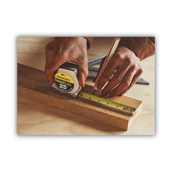 Powerlock II Power Return Rule, 1  x 25 ft, Chrome Yellow Online now - Image 2
