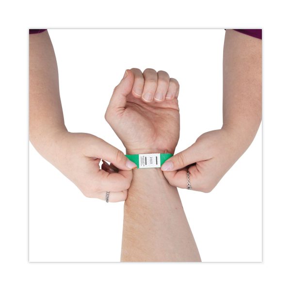 Crowd Management Wristbands, Sequentially Numbered, 9.75  x 0.75 , Green, 500 Pack Discount - Image 5