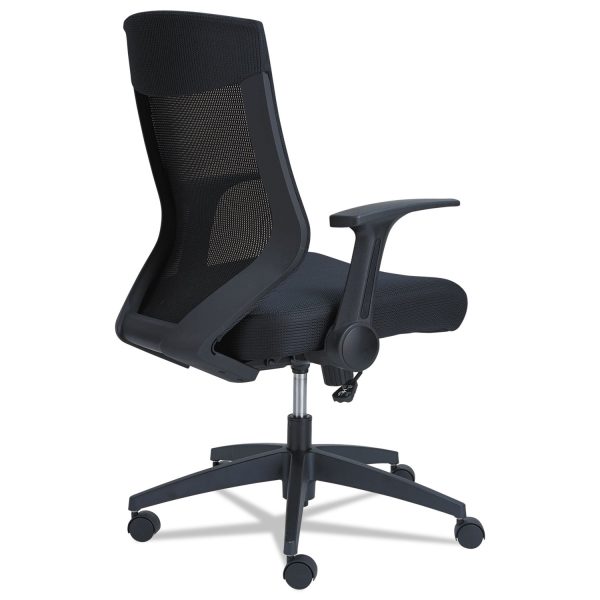 Alera EB-K Series Synchro Mid-Back Flip-Arm Mesh Chair, Supports Up to 275 lb, 18.5 to 22.04  Seat Height, Black Cheap - Image 5