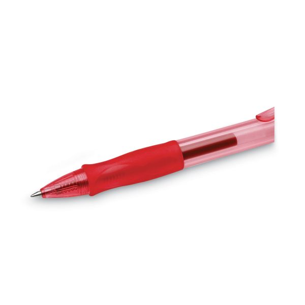 Gel-ocity Gel Pen, Retractable, Medium 0.7 mm, Red Ink, Translucent Red Barrel, Dozen Hot on Sale - Image 4
