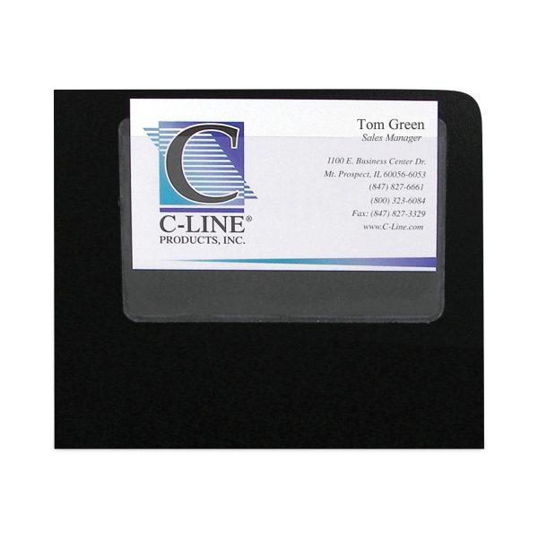 Self-Adhesive Business Card Holders, Top Load, 2 x 3.5, Clear, 10 Pack Cheap