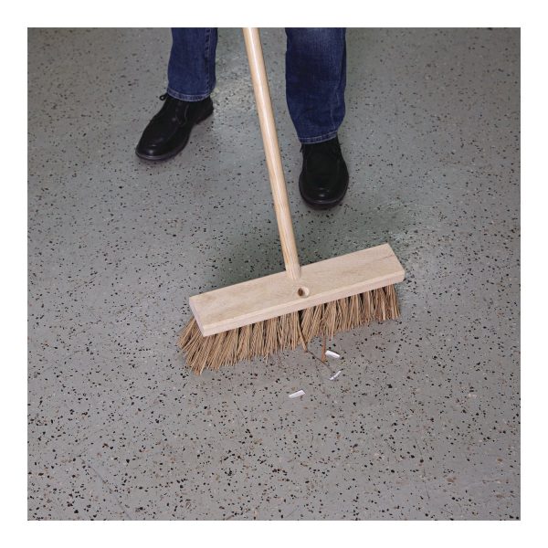 Tapered End Broom Handle, Lacquered Hardwood, 1.13  dia x 54 , Natural Online now - Image 5