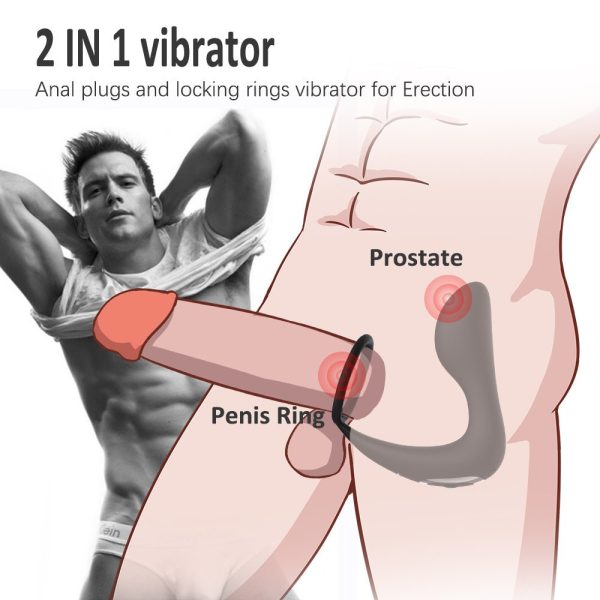 2 In1 Vibrator Anal Plug 10 Vibration Modes Fashion - Image 3