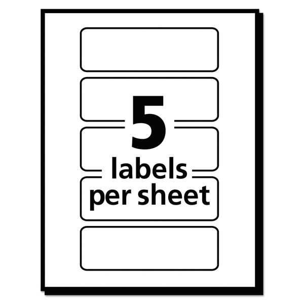 Removable Multi-Use Labels, Inkjet Laser Printers, 1 x 3, White, 5 Sheet, 50 Sheets Pack, (5436) Hot on Sale - Image 3